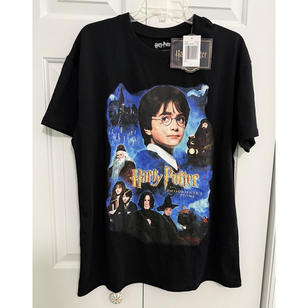 Vintage Style HARRY POTTER  And The Philosopher's Stone T-Shirt MENS L NEW